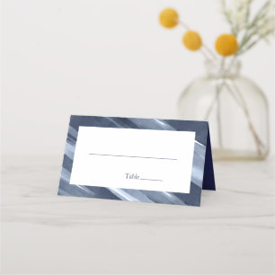 Mesa Cartão de Local Personalizado Azul Elegante