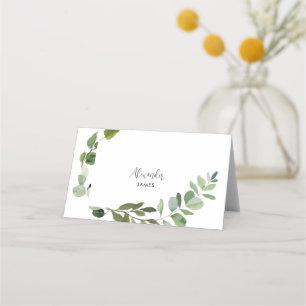 Mesa Cartão de Local Personalizado de Casamento Branco