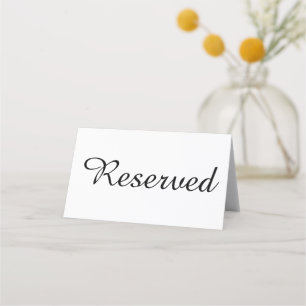 Mesa Cartão de Local Reservado para Casamento Dobrado
