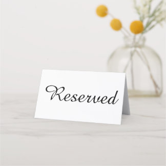 Mesa Cartão de Local Reservado para Casamento Dobrado