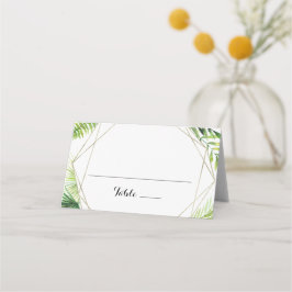 Mesa Cartão de Local Tropical de Destino Geométrico