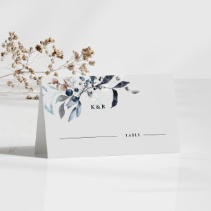 Mesa Cartão de Localidade Floral de Inverno, congelado