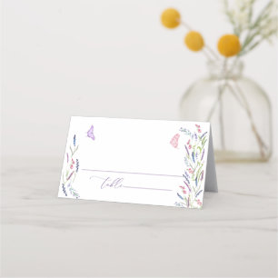 Mesa Cartão de Localidade Floral de Lavanda Roxa