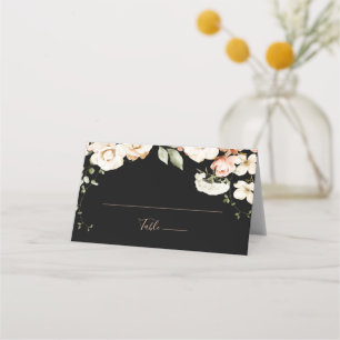 Mesa Cartão de Localidade Floral Real Preto