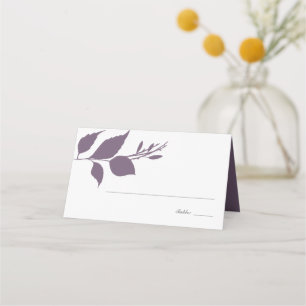 Mesa Cartão de Localidade Foliar de Boho Roxo