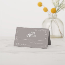 Mesa Cartão de Localidade para Cinzas Rustic Barn Ameti