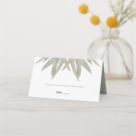 Mesa Cartão de Localidade Rustic Eucalyptus Leaf