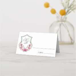 Mesa Cartão de Localização de Casamento com Crista Flor