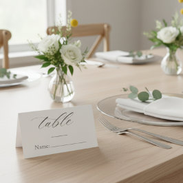 Mesa Cartão de Localização de Casamento com Letra Elega