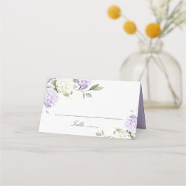 Mesa Cartão de Localização de Hortênsia Roxa Floral Ele