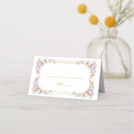 Mesa Cartão de Localização de Jardim Floral Elegante pa