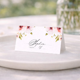 Mesa Cartão de Localização Floral Elegante