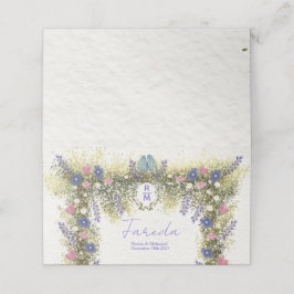 Mesa Cartão de Localização Floral Elegante - Aquarela D