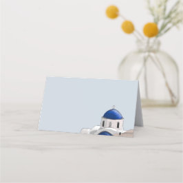 Mesa Cartão de lugar azul Santorini Simples - Azul Clar
