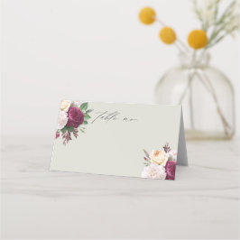 Mesa Cartão de lugar de casamento floral blooms vintage