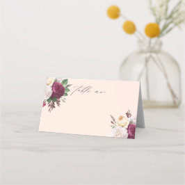 Mesa Cartão de lugar de casamento floral Vintage blooms