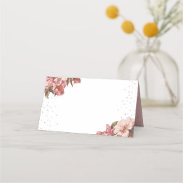 Mesa Cartão de lugar de casamento rústico em mauve DIY