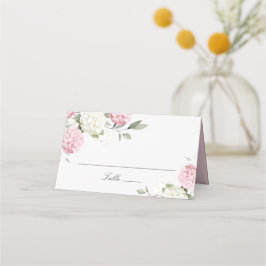 Mesa Cartão de lugar de Hortênsia Rosa Elegante Floral