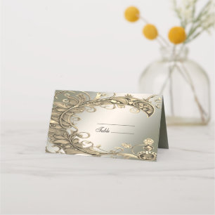 Mesa Cartão de Lugar Decorativo Dourado Elegante Modern