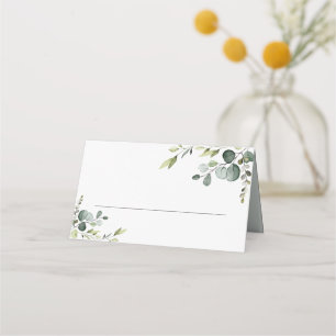 Mesa Cartão de Lugar Dobrado Eucalyptus Azul Dusty