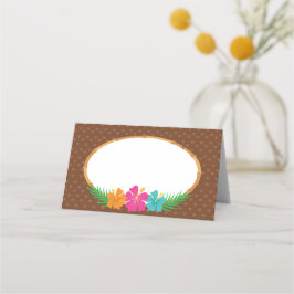 Mesa Cartão de lugar dobrado Luau Tropical