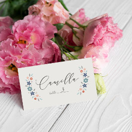 Mesa Cartão de lugar dobrado para chá de bebê Floral Do