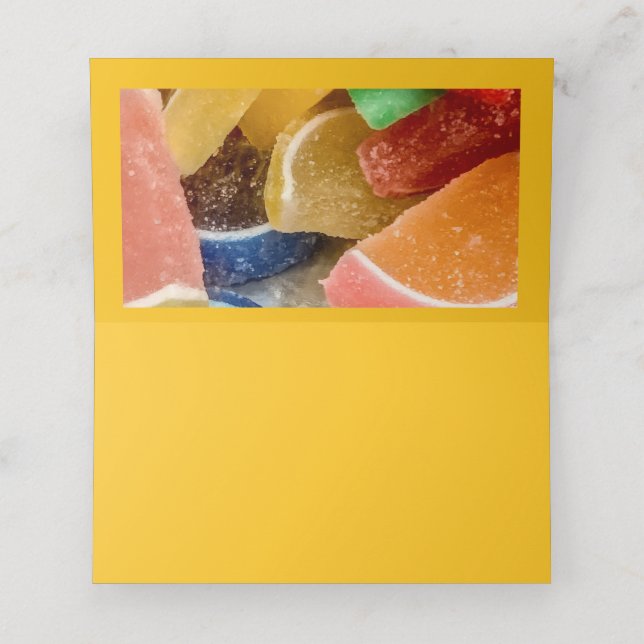 Mesa Cartão de Lugar Dobrado para Festa de Aniversário  (Interior Desdobrado)