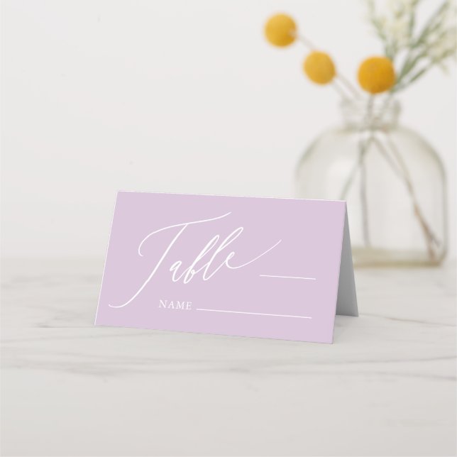 Mesa Cartão de Lugar Dobrado para Meninas Cruzadas Roxa (Frente)