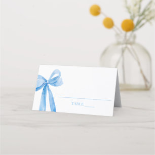 Mesa Cartão de Lugar Elegante Coquete Aquarela com Laço