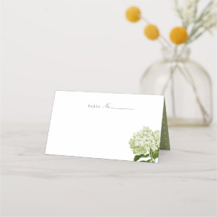 Mesa Cartão de lugar em branco com Hortênsia Verde Bran
