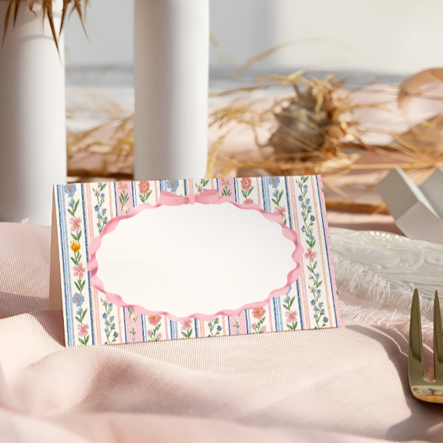 Mesa Cartão de lugar floral Grandmillennial (Criador carregado)