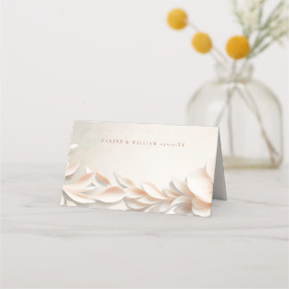 Mesa Cartão de lugar para casamento floral com pincel e