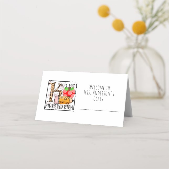 Mesa Cartão de lugar sentado para sala de aula (Frente)