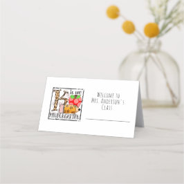 Mesa Cartão de lugar sentado para sala de aula