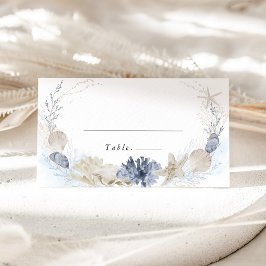 Mesa Cartão de Nome de Casamento de Concha Marinha da P