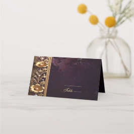 Mesa Cartão de Posicionamento com Ornamento Floral Dour
