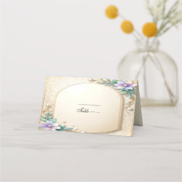 Mesa Cartão de Posicionamento de Moldura Floral Decorat