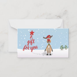 Mesa Cartão de Presente de Árvore de Natal Engraçado Re