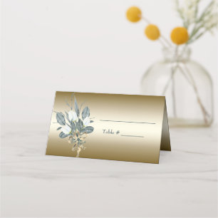 Mesa Cartão Dourado de Casamento de Tulipas Brancas