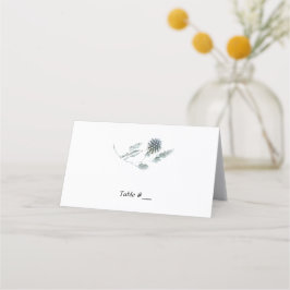 Mesa Cartão Escort de Elemento Botânico Floral Azul/