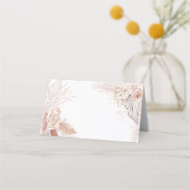 Mesa cartão local das flores de aquarelas boho