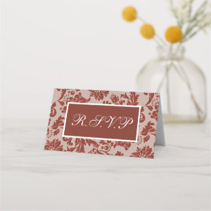 Mesa Cartão r.s.v.p personalizado de recarga de ferruge