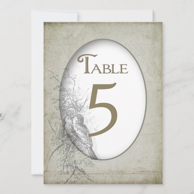 MESA # CARTÕES 5.5 X 7.5 - COLEÇÃO DE PÁSSAROS VIN (Frente)