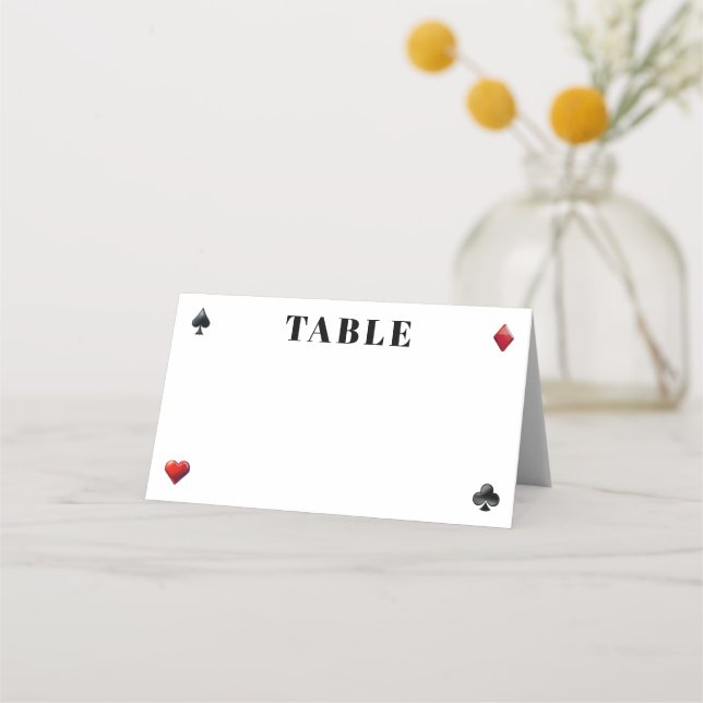 Mesa Casamento com Traje de Cartão Poker (Frente)
