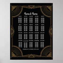 Mesa Casamento Gatsby Art Deco Poster 20 Seating