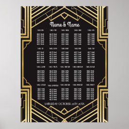 Mesa Casamento Gatsby Art Deco Poster 20 Seating