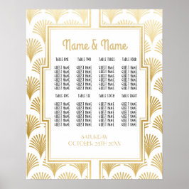 Mesa Casamento Gatsby Art Deco Poster Seating