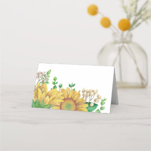 Mesa Casamento russo. Cartão de girassol. País