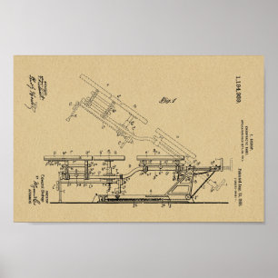 mesa de 1916 Vintage Chiropractic Impressão