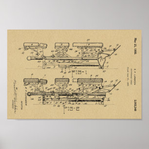 mesa de 1935 da Chiropractic Impressão